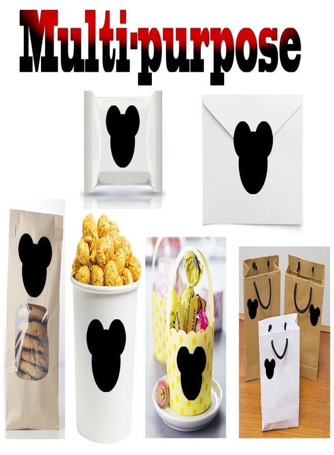 PIBIPAID 500 Mouse Head Stickers Mouse Themed Birthday Party Supplies Decorations Baby Shower Party Sticker - Image 3